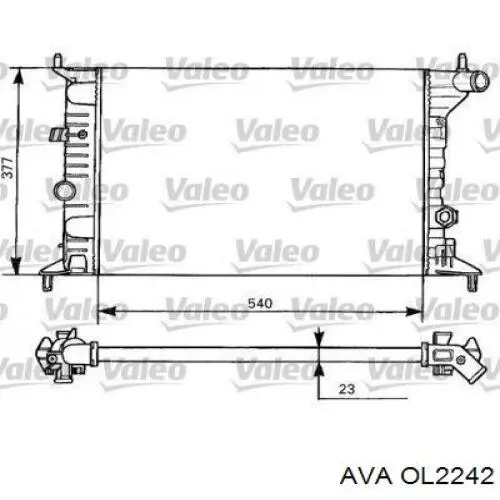 OL2242 AVA Радіатор охолодження двигуна