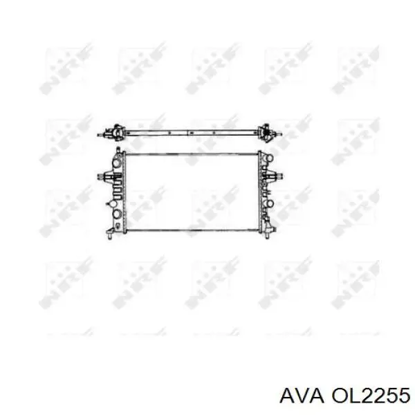 OL2255 AVA Радіатор охолодження двигуна