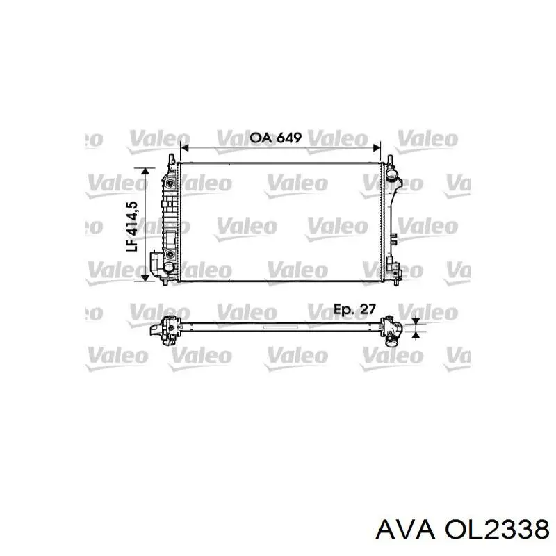 OL2338 AVA Радіатор охолодження двигуна