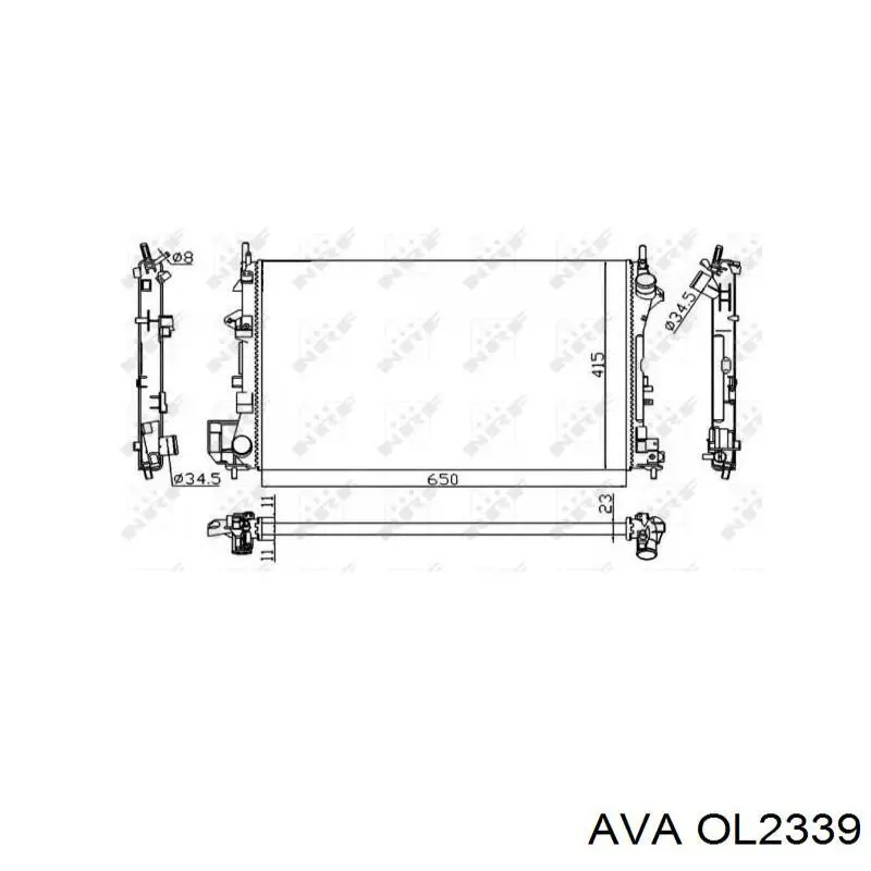 OL2339 AVA Радіатор охолодження двигуна