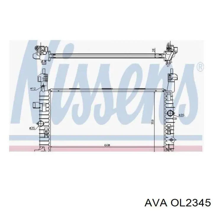Радіатор основний AVA OL2345 ціна, від 84.86 USD