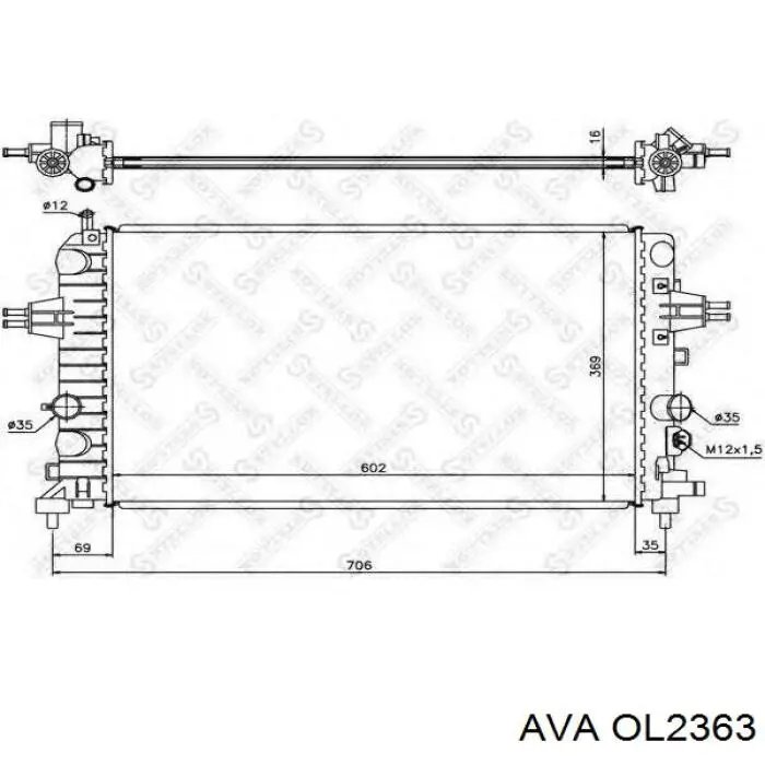 Радіатор основний AVA OL2363 ціна, від 56.37 USD