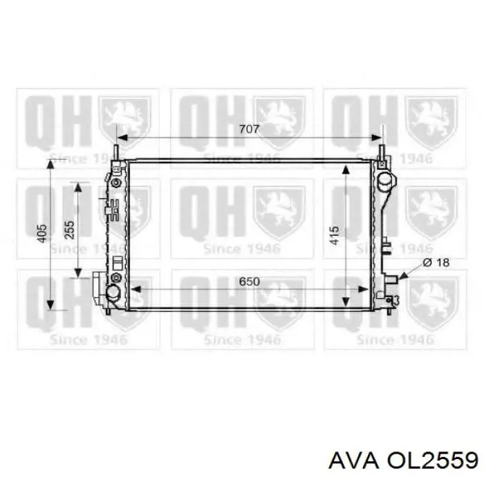Радіатор OL2559 AVA
