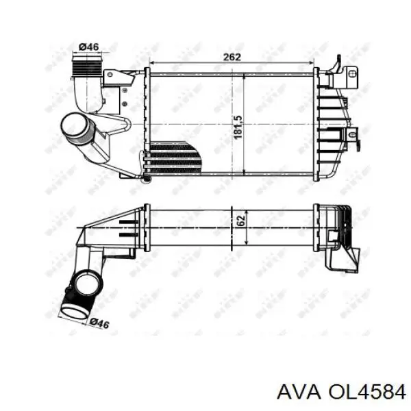 OL4584 AVA Охолоджувач наддувочного повітря