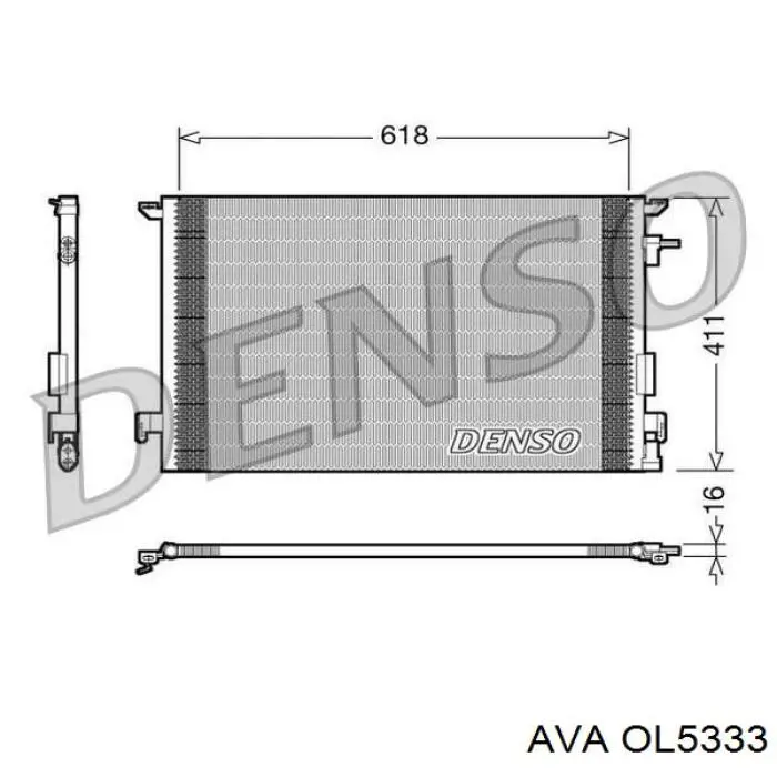 OL5333 AVA радіатор кондиціонера