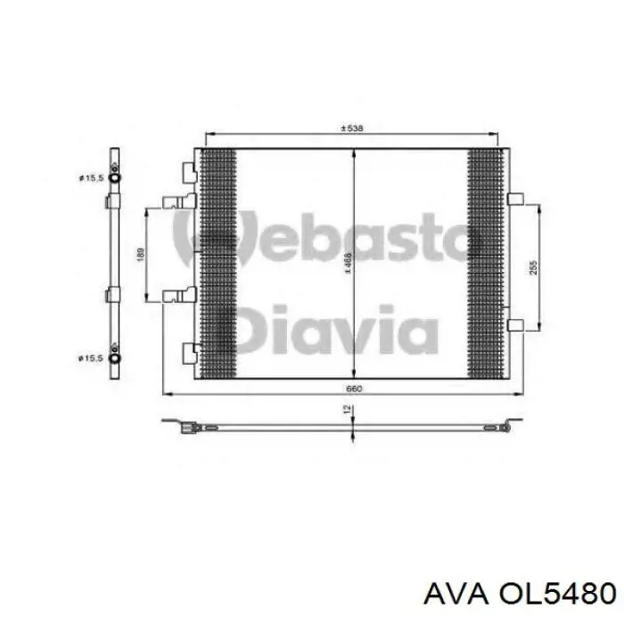 Купити OL5480 AVA Радіатор системи охолодження кондиціонера