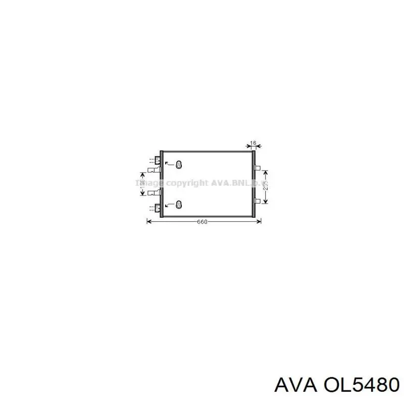OL5480 AVA радіатор кондиціонера