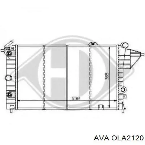 Радіатор охолодження AVA OLA2120