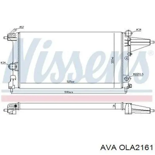 Купити OLA2161 AVA Радіатор двигуна