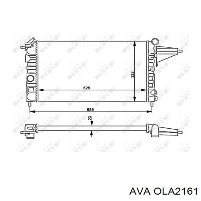 OLA2161 AVA радіатор охолодження двигуна