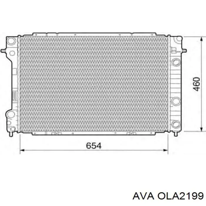 Купити OLA2199 AVA Радіатор двигуна