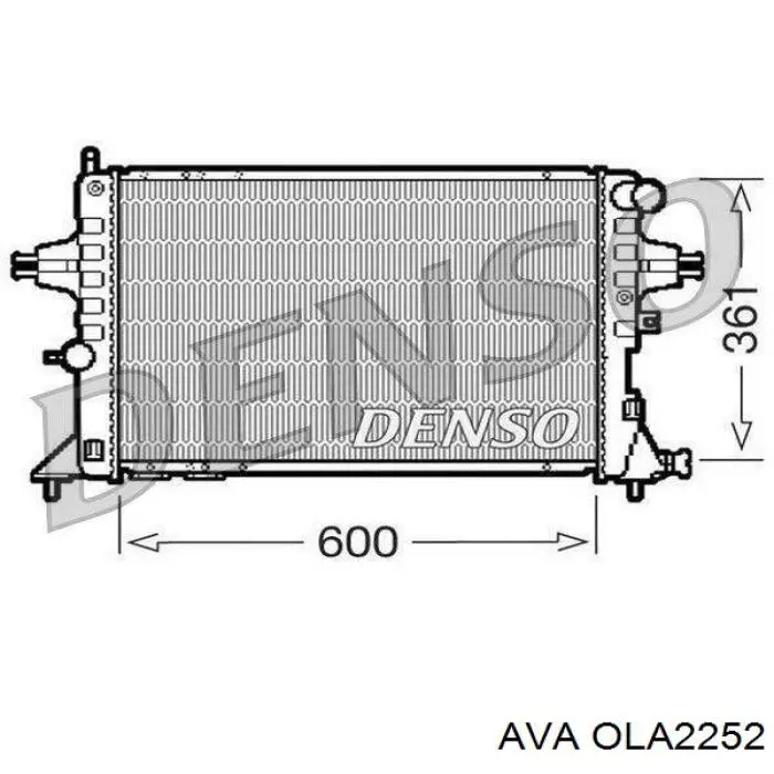 OLA2252 AVA радіатор охолодження двигуна