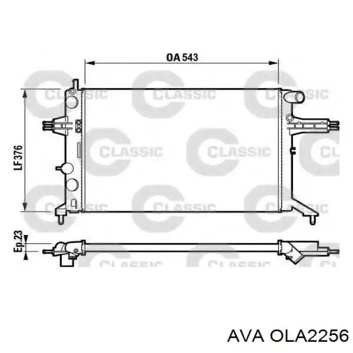 Радіатор основний AVA OLA2256 ціна, від 55.53 USD