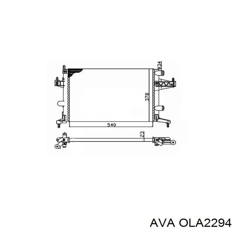 Радіатор OLA2294 AVA