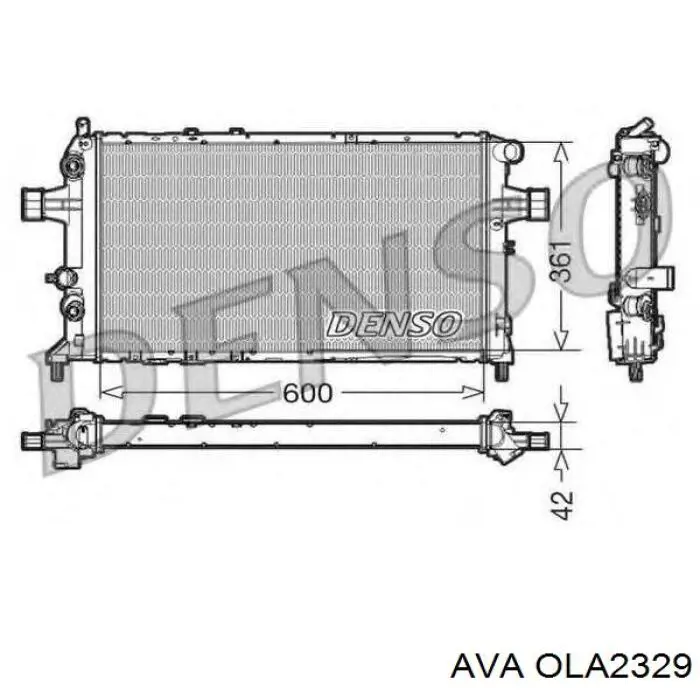 Радіатор охолодження AVA OLA2329