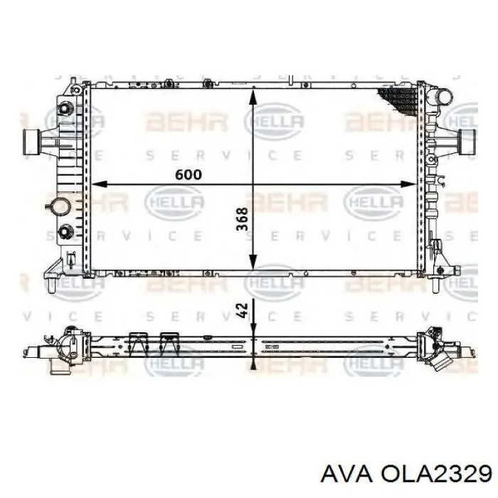 Радіатор основний AVA OLA2329 ціна, від 79.33 USD