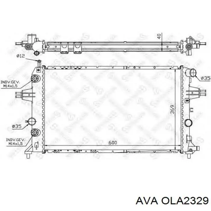 Купити OLA2329 AVA Радіатор двигуна