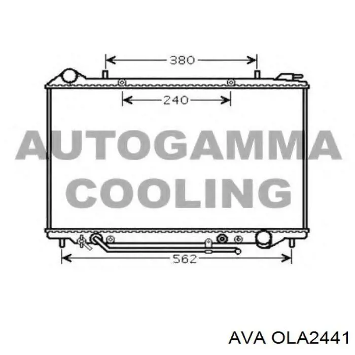 OLA2441 AVA Радіатор охолодження двигуна