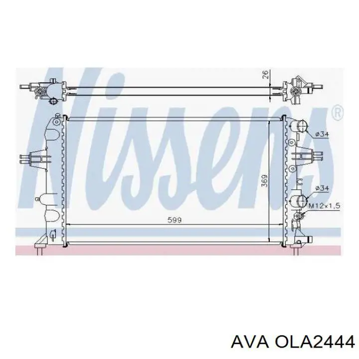 Радіатор основний AVA OLA2444 ціна, від 72.01 USD