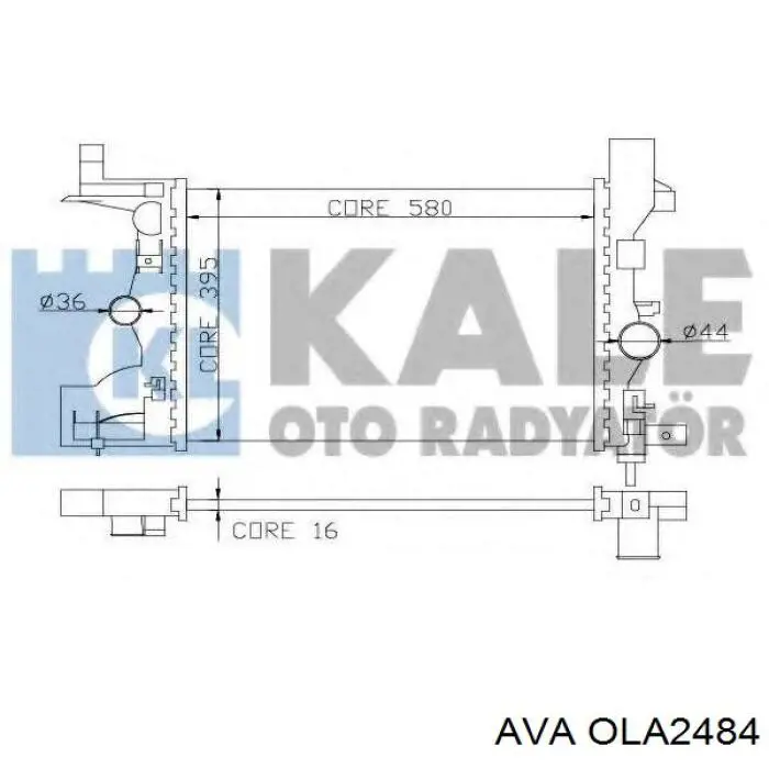 Радіатор основний AVA OLA2484 ціна, від 69.01 USD