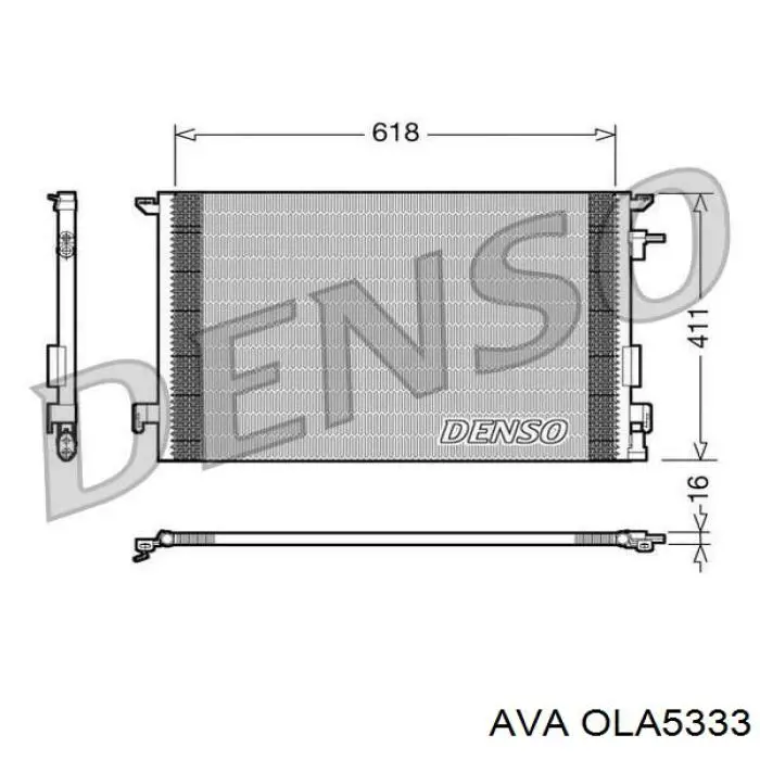 OLA5333 AVA радіатор кондиціонера