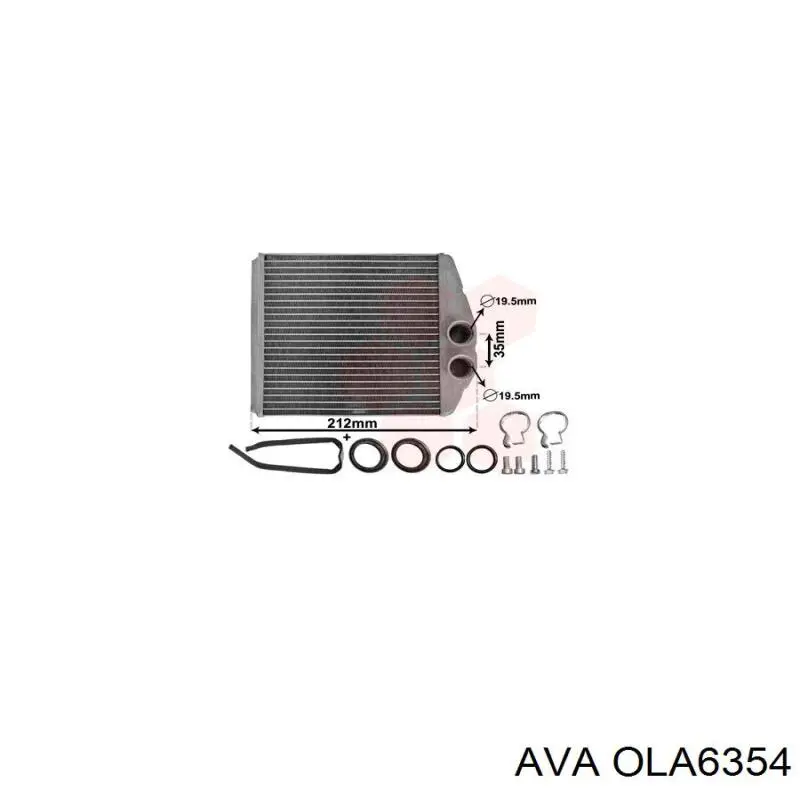 Радіатор пічки (обігрівача) AVA OLA6354 ціна, від 29.18 USD