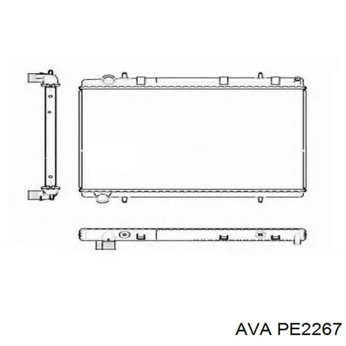Купити PE2267 AVA Радіатор двигуна