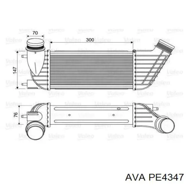 PE4347 AVA радіатор интеркуллера