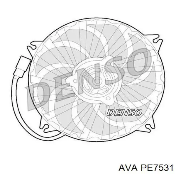 PE7531 AVA електровентилятор охолодження в зборі (двигун + крильчатка)