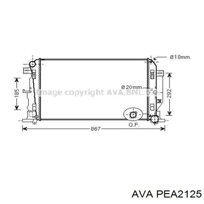 Радіатор охолодження AVA PEA2125