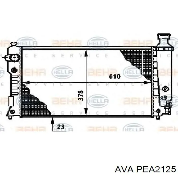Купити PEA2125 AVA Радіатор двигуна