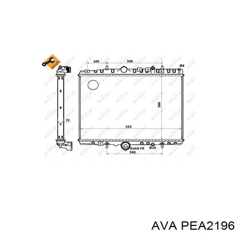 Радіатор основний AVA PEA2196 ціна, від 91.08 USD