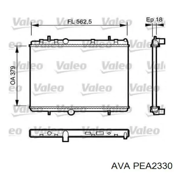 Радіатор PEA2330 AVA