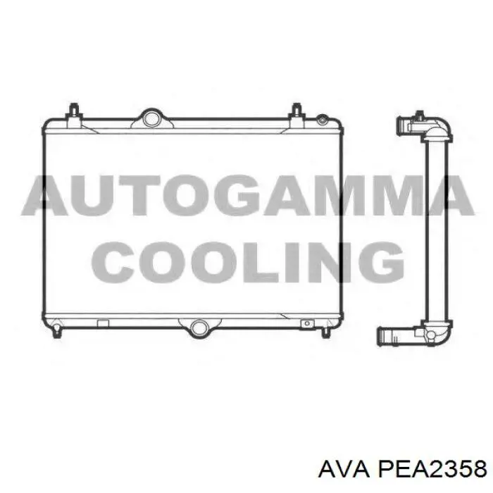 Радіатор охолодження двигуна PEA2358 AVA