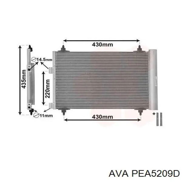 Радіатор кондиціонера PEA5209D AVA
