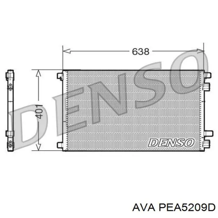 Радіатор охолодження кондиціонера AVA PEA5209D