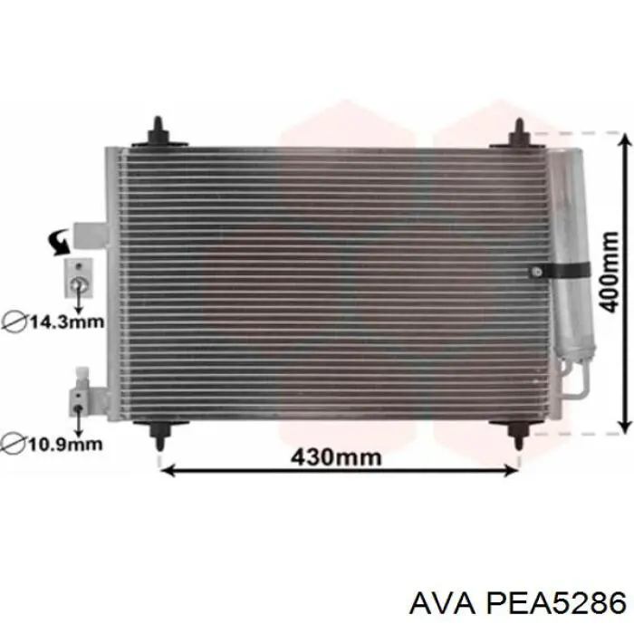 Радіатор кондиціонера PEA5286 AVA