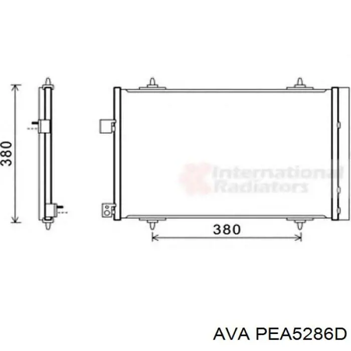 Радіатор охолодження кондиціонера AVA PEA5286D