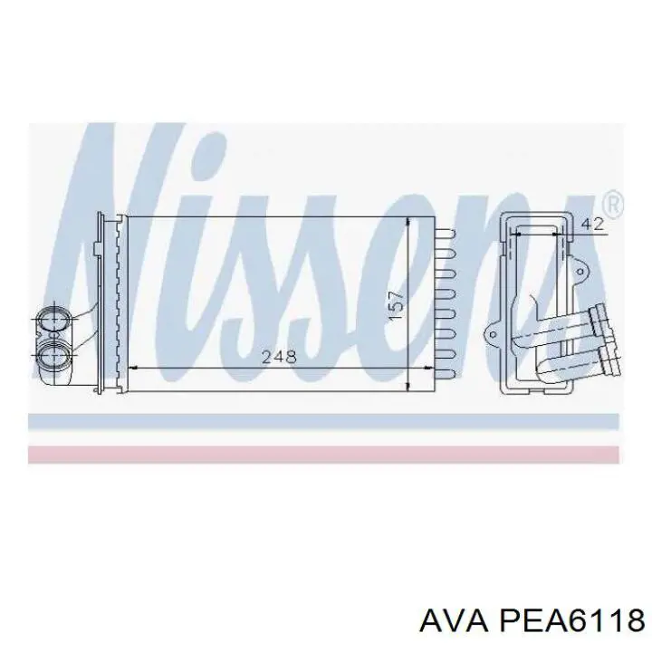PEA6118 AVA радіатор пічки (обігрівача)