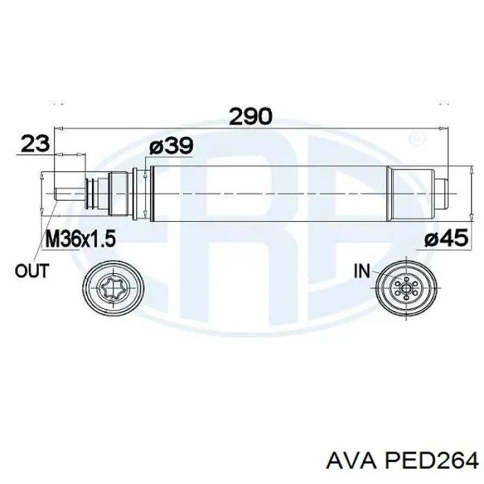 PED264 AVA ресивер-осушувач кондиціонера