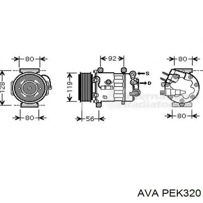 Компресор кондиціонера PEK320 AVA