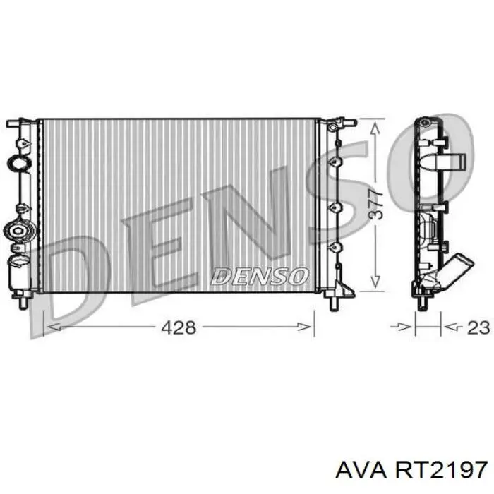 RT2197 AVA радіатор охолодження двигуна