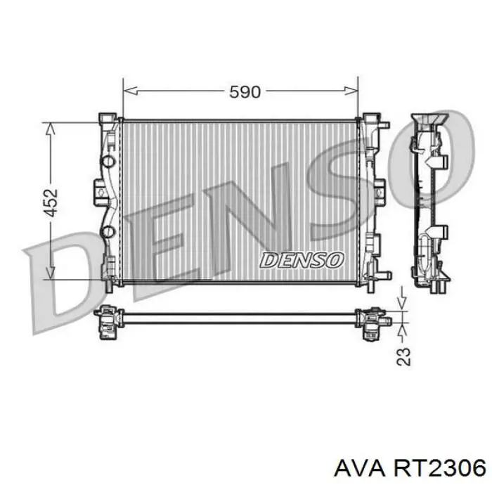 Радіатор основний AVA RT2306 ціна, від 81.07 USD