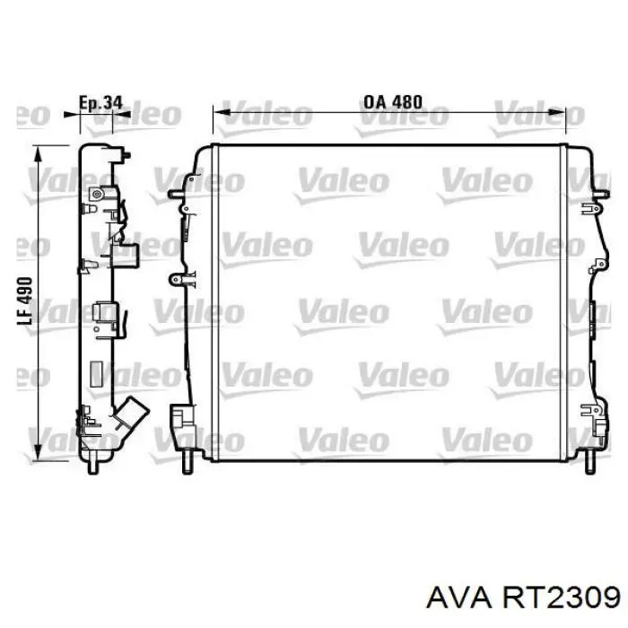 Радіатор основний AVA RT2309 ціна, від 61.81 USD