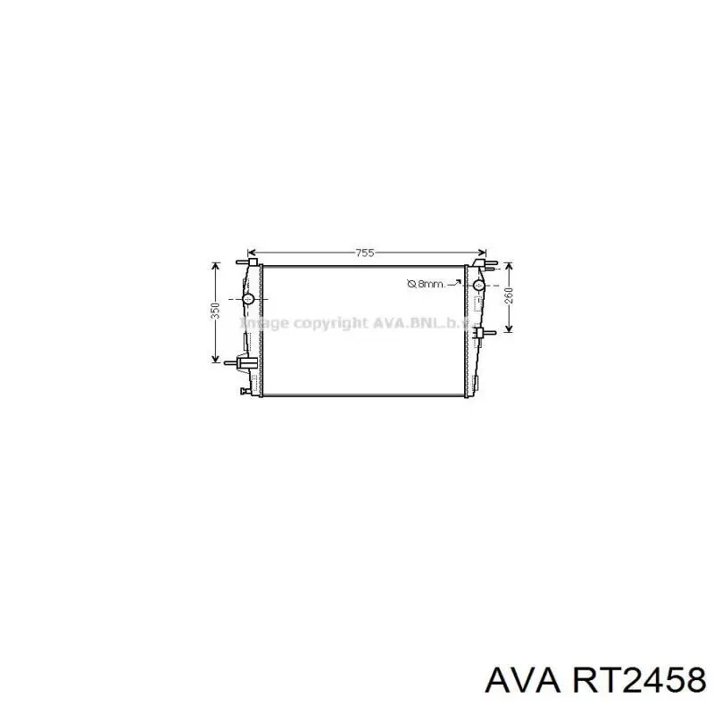 RT2458 AVA радіатор охолодження двигуна