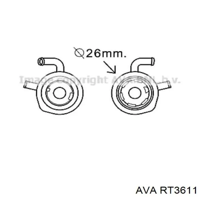 Радіатор масляний (холодильник), під фільтром AVA RT3611 ціна, від 30.97 USD