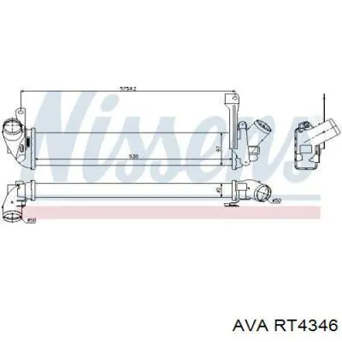 RT4346 AVA радіатор интеркуллера
