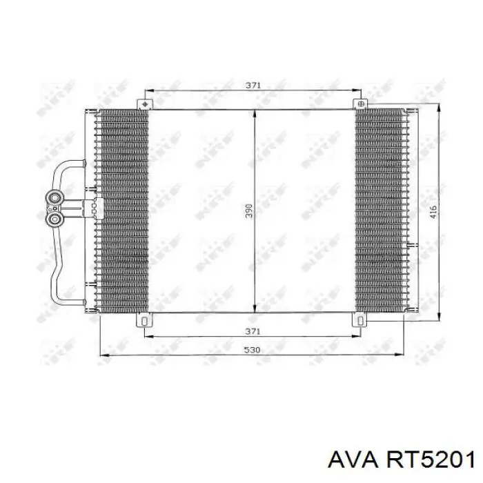 Радіатор кондиціонера RT5201 AVA