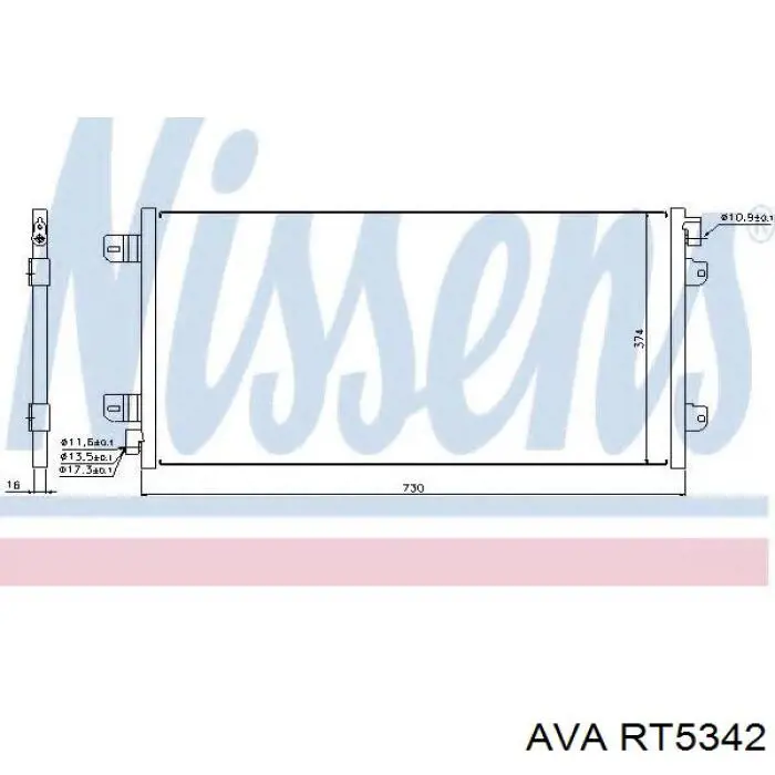 Конденсатор кондиціонера AVA RT5342 ціна, від 71.97 USD