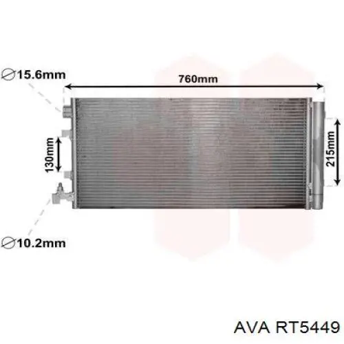 RT5449 AVA радіатор кондиціонера